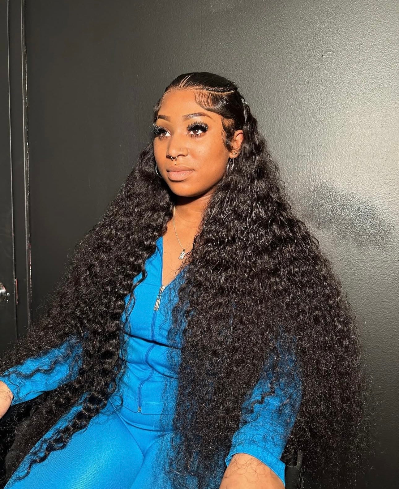 Perruque Deep Wave, Curl, Lace frontal, brésilienne, 180%