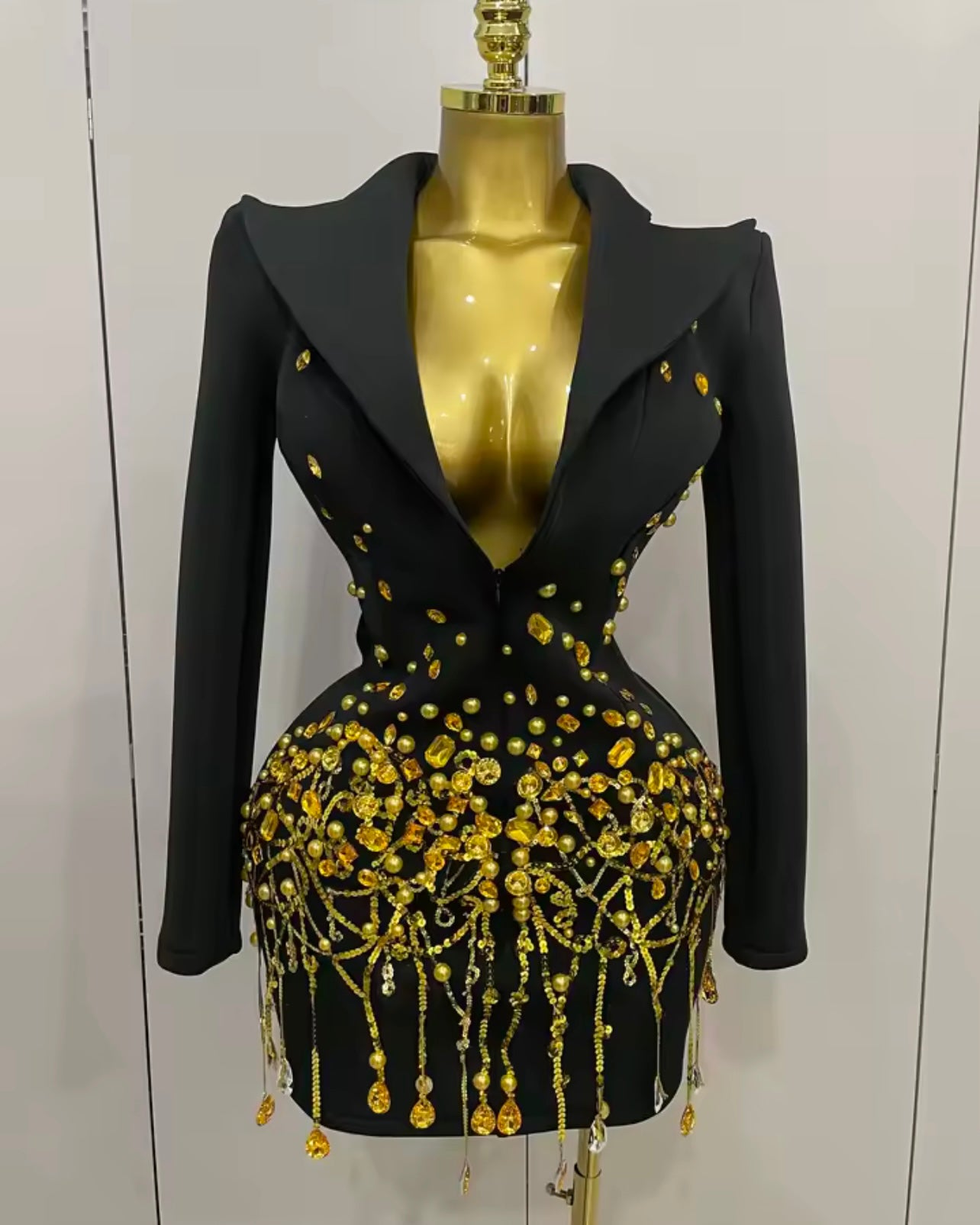 DRESS - ESME BLACK&GOLD