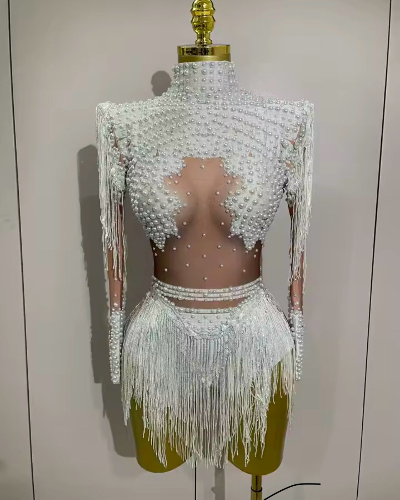 DRESS - STRASS WHITE