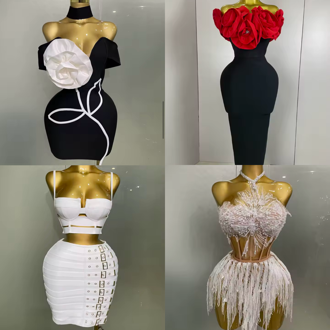 4 DRESSES TO CHOOSE FROM IN THE SHOP