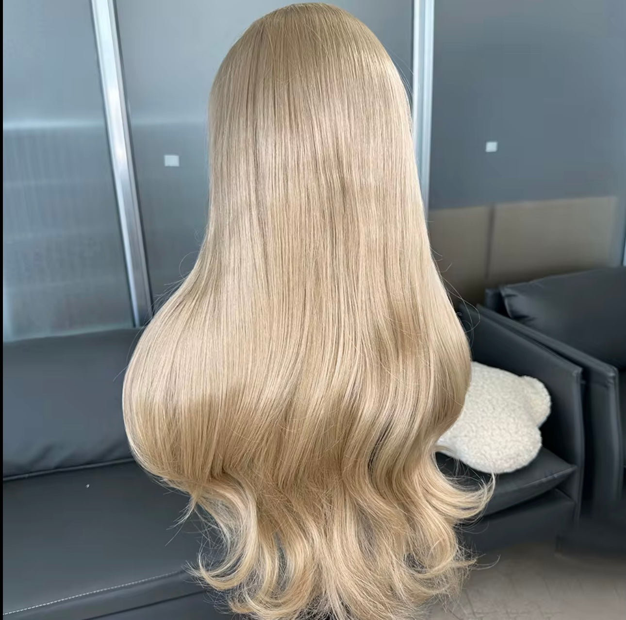 Perruque Synthétique, Haute Qualité, Blonde, Bouclée, 13x4