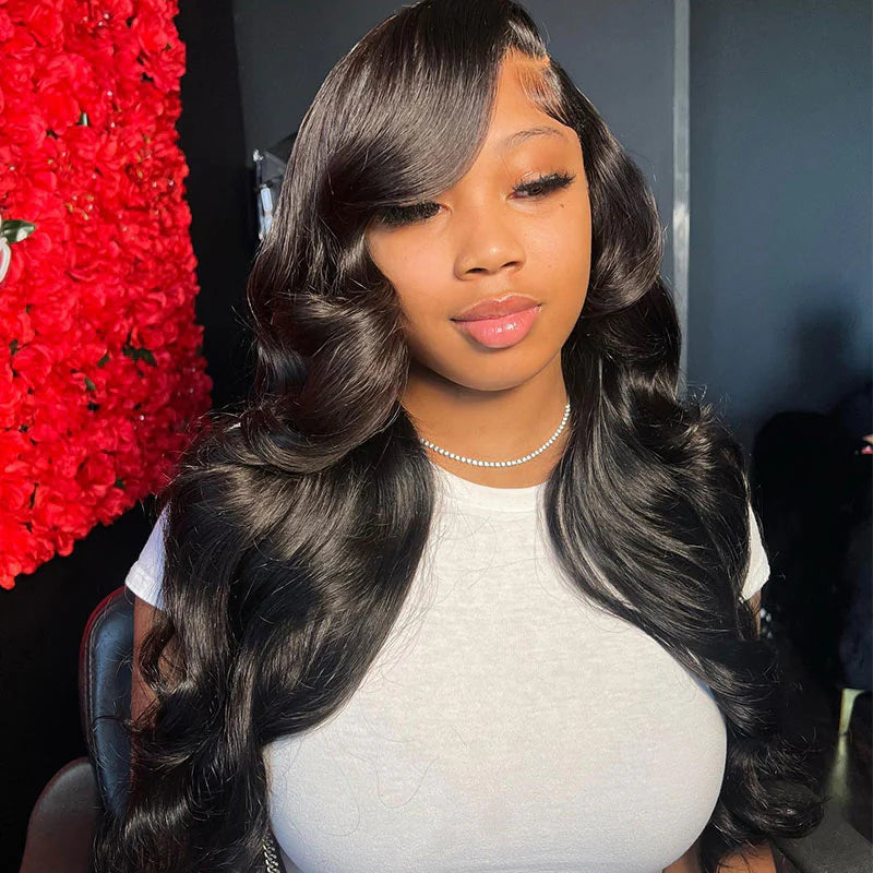 Perruque Bodywave, Brésilienne, Lace frontal, 13x4, 180%,