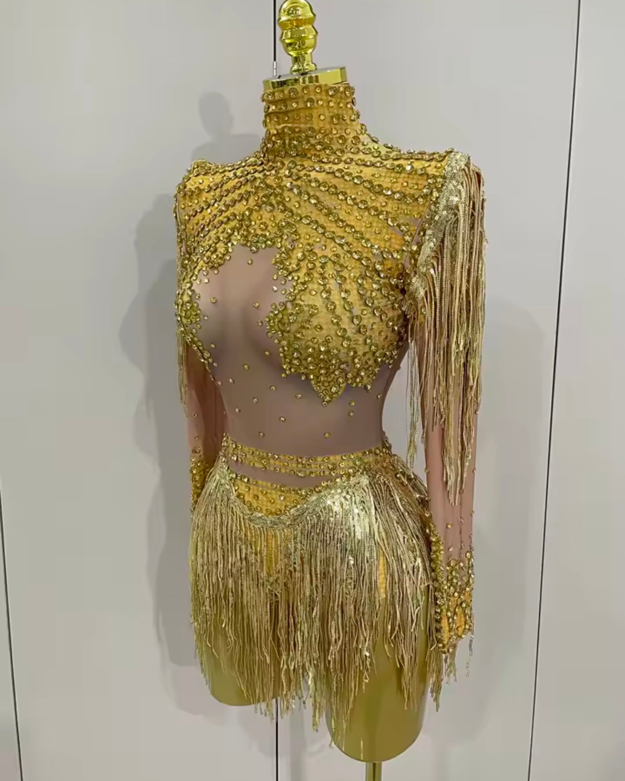 DRESS - STRASS GOLD