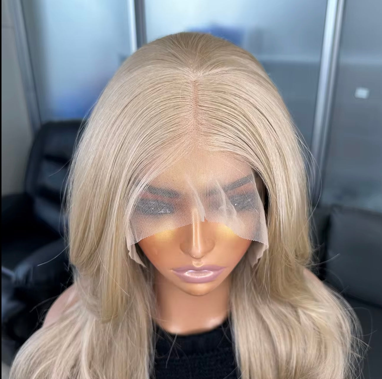 Perruque Synthétique, Haute Qualité, Blonde, Bouclée, 13x4