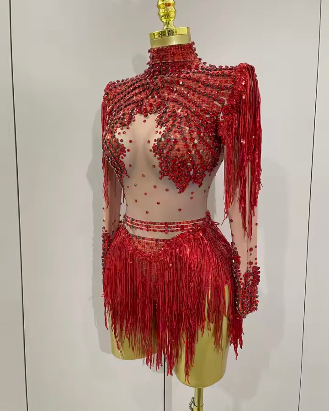 DRESS - STRASS RED