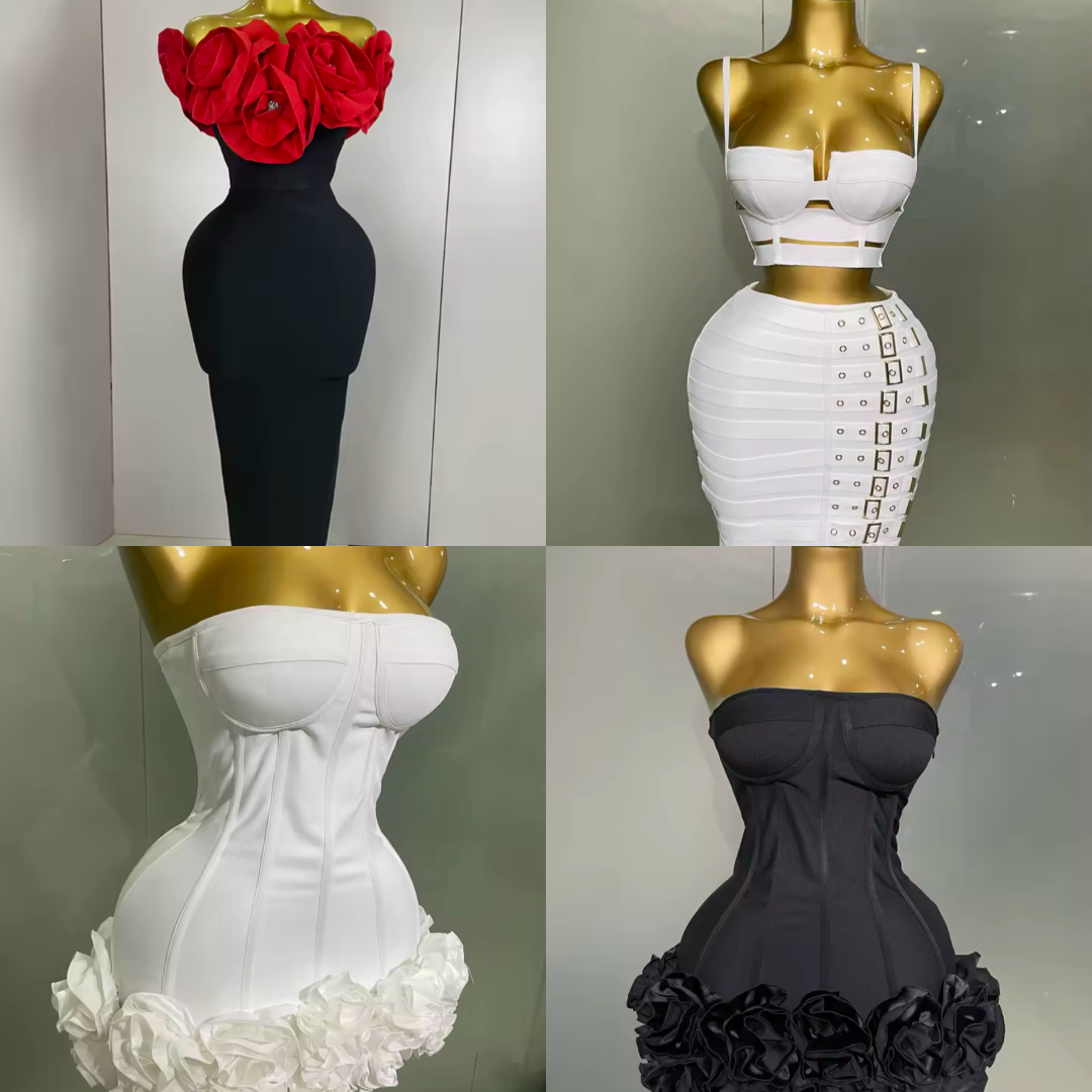 4 DRESSES TO CHOOSE FROM IN THE SHOP