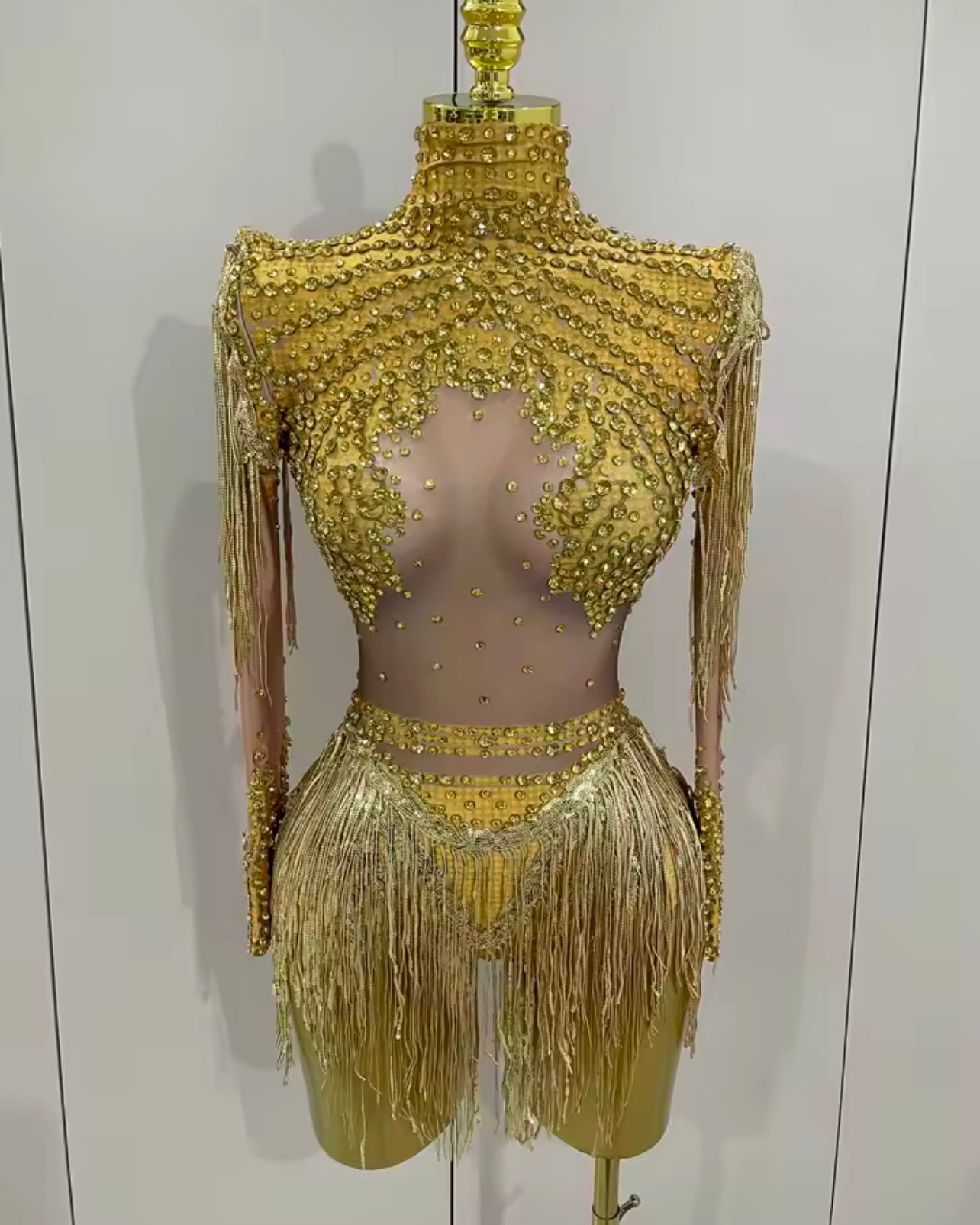 DRESS - STRASS GOLD